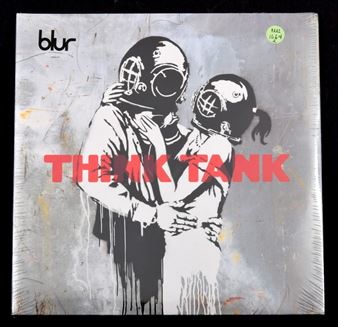 オリジナル　美品　レア　blur THINK TANK レコード　Banksy BANKSY x BLUR 'Think Tank' (2003) RARE Original LP Flat