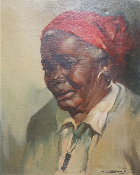Portrait de femme by Malagasy School, 20th Century
