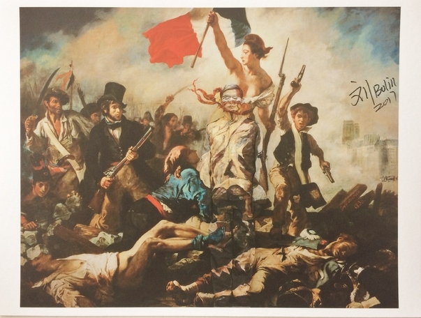 Artwork by Liu Bolin, Liberty leading the people, Made of Photographic printing on paper