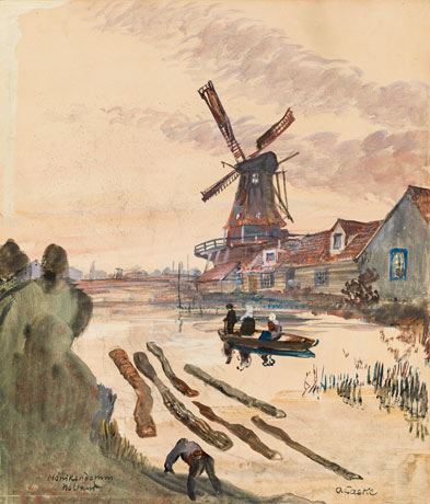 Monnikendamm in Holland by Oskar Laske