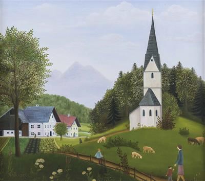 Goiser Hügel mit Kirche by Regine Dapra