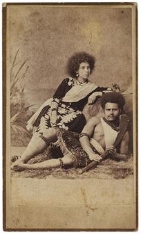 Portrait of Annie and Ruto Semm, Barnum's circus performers from Fiji - Charles Eisenmann