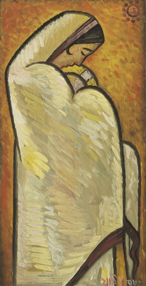 Untitled (Mother & Child) by Jamini Roy