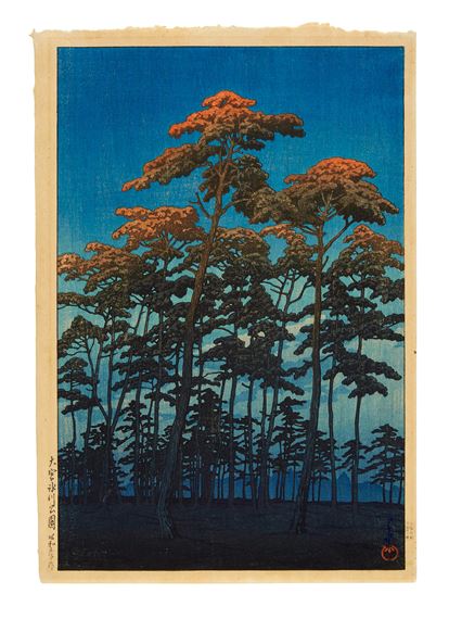 Omiya, Hikawa koen (Hikawa Park at Omiya); Mito Hinuma no yuki (Snow at Hinuma Swamp, Mito)