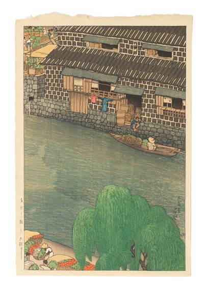 Daikon gashi (Daikon Riverbank), from the series Tokyo junidai (12 Scenes of Tokyo) by Hasui Kawase, 1920