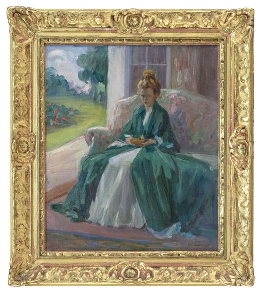 Mary RiterHamilton | Portrait of a young woman seated on a porch ...