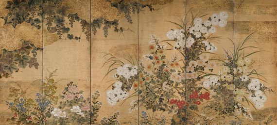 Sotatsu Tawaraya | Flowers of the Four Seasons | MutualArt