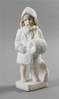 Mädchen im Wintermantel - Eugene Wagner