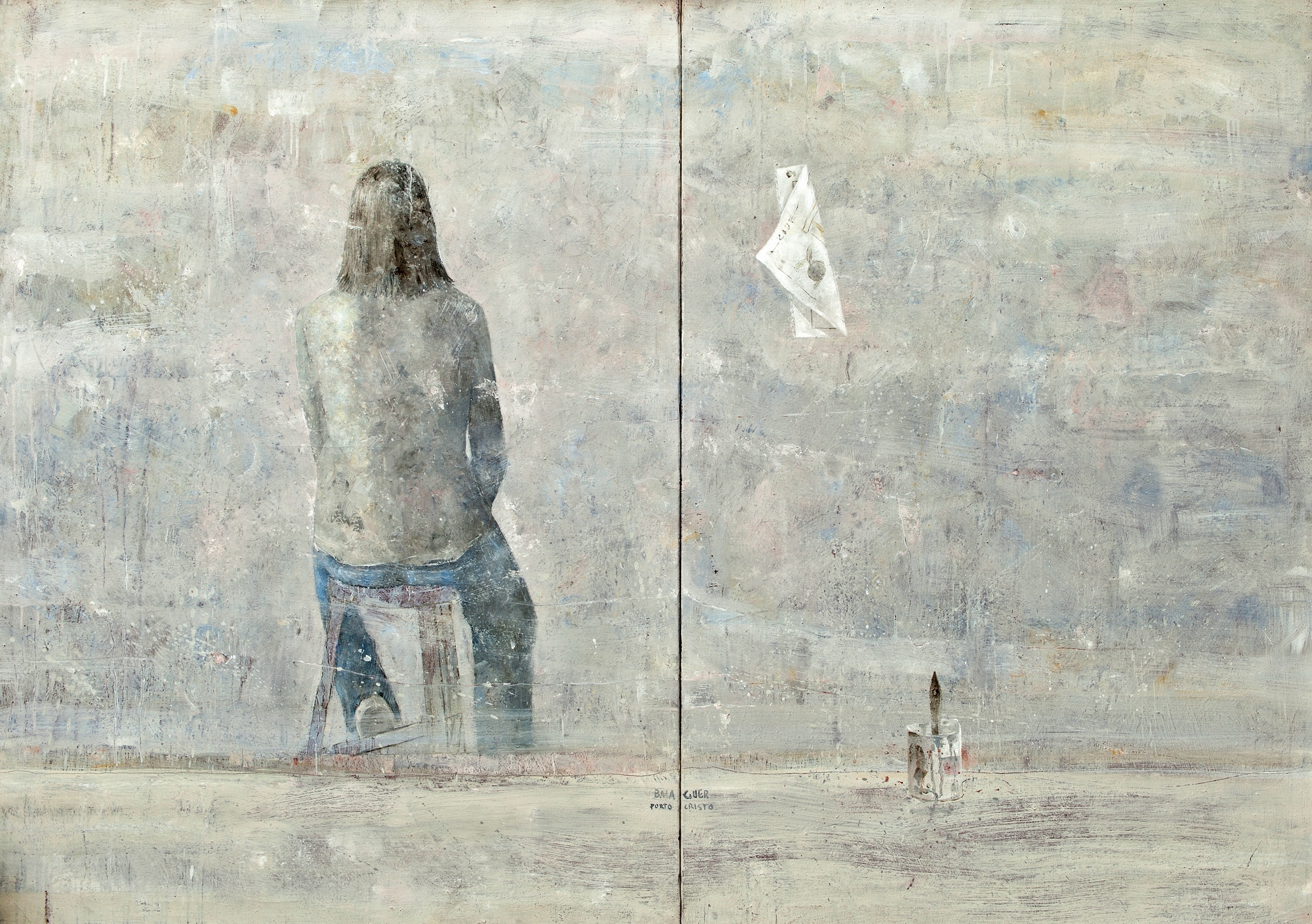 Artwork by Julio Balaguer, Mujer sentada, Made of Oil on canvas