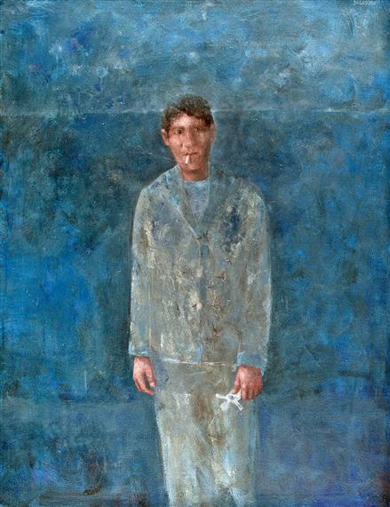 Joven fumando by Julio Balaguer