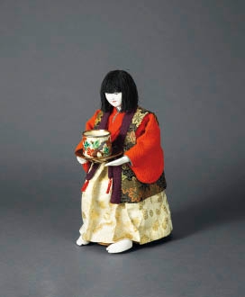 Tea-serving doll (Karakuri puppet) by Shobei Tamaya