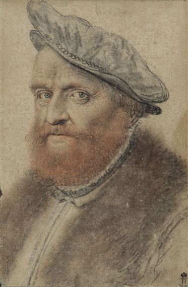Portrait d'homme barbu au béret by Nicolas Lagneau