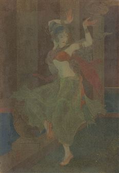 Untitled (Urvashi, Dancing Girl) - Kshitindranath Mazumdar