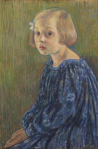 Portrait d'Élisabeth van Rysselberghe by Théo van Rysselberghe, Executed on 7 August 1896