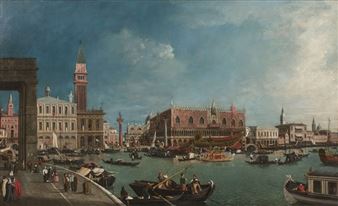 Vue du bassin de San Marco, le jour de la fête de l'Ascension, Venise - British School, 19th Century