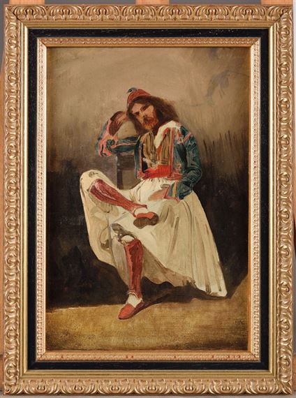 Personnage en costume de Palikare by Eugène Delacroix, 1822