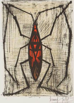 Bernard Buffet、ベルナール・ビュフェ【La Coccinelle】 Bernard Buffet | La Coccinelle (1964) | MutualArt