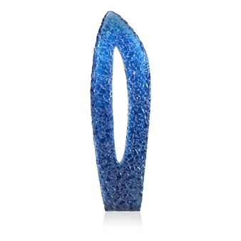 A blue art glass sculpture - Aleš Vašíček