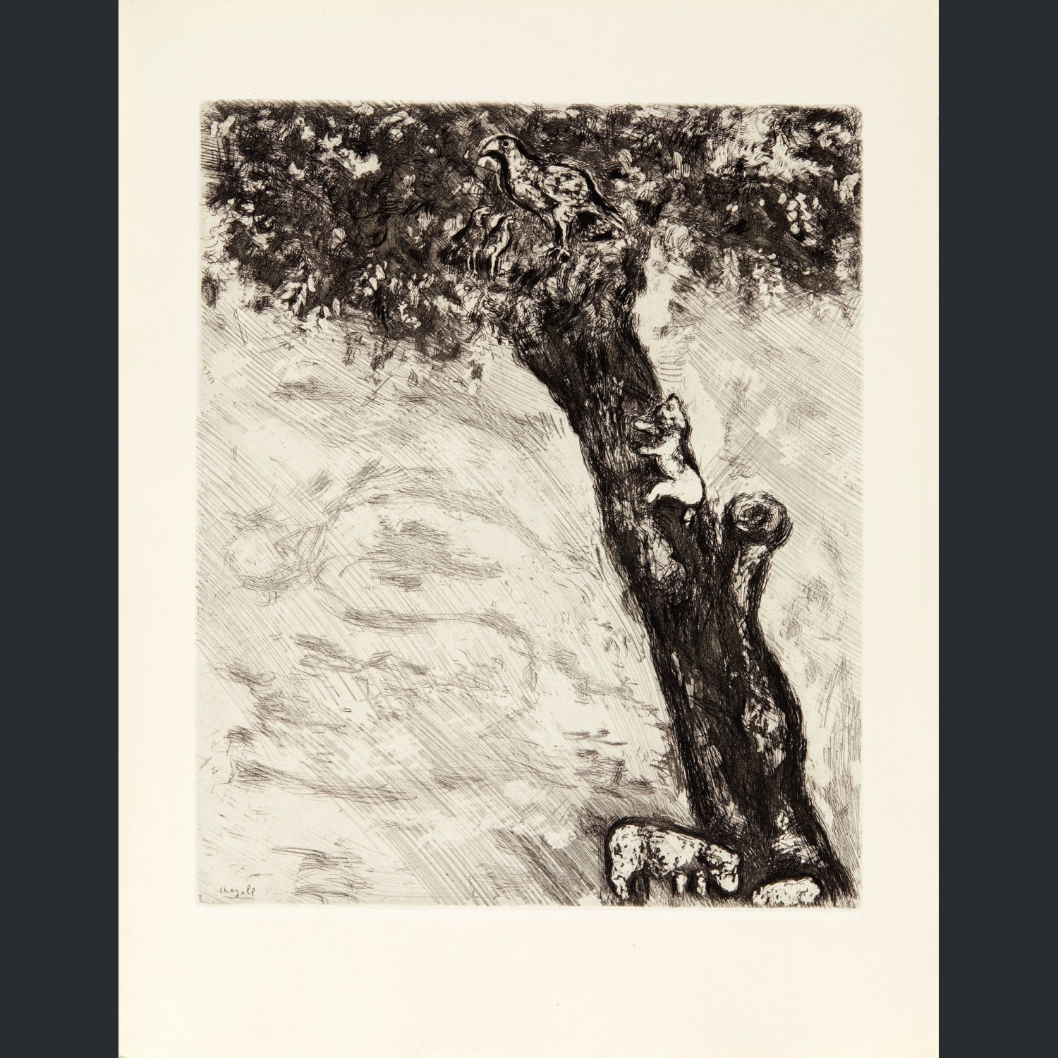 Les Obseques De La Lionne Analyse Marc Chagall | 5 Works: L'Aigle, la laie et la chatte, Le Satyre et le