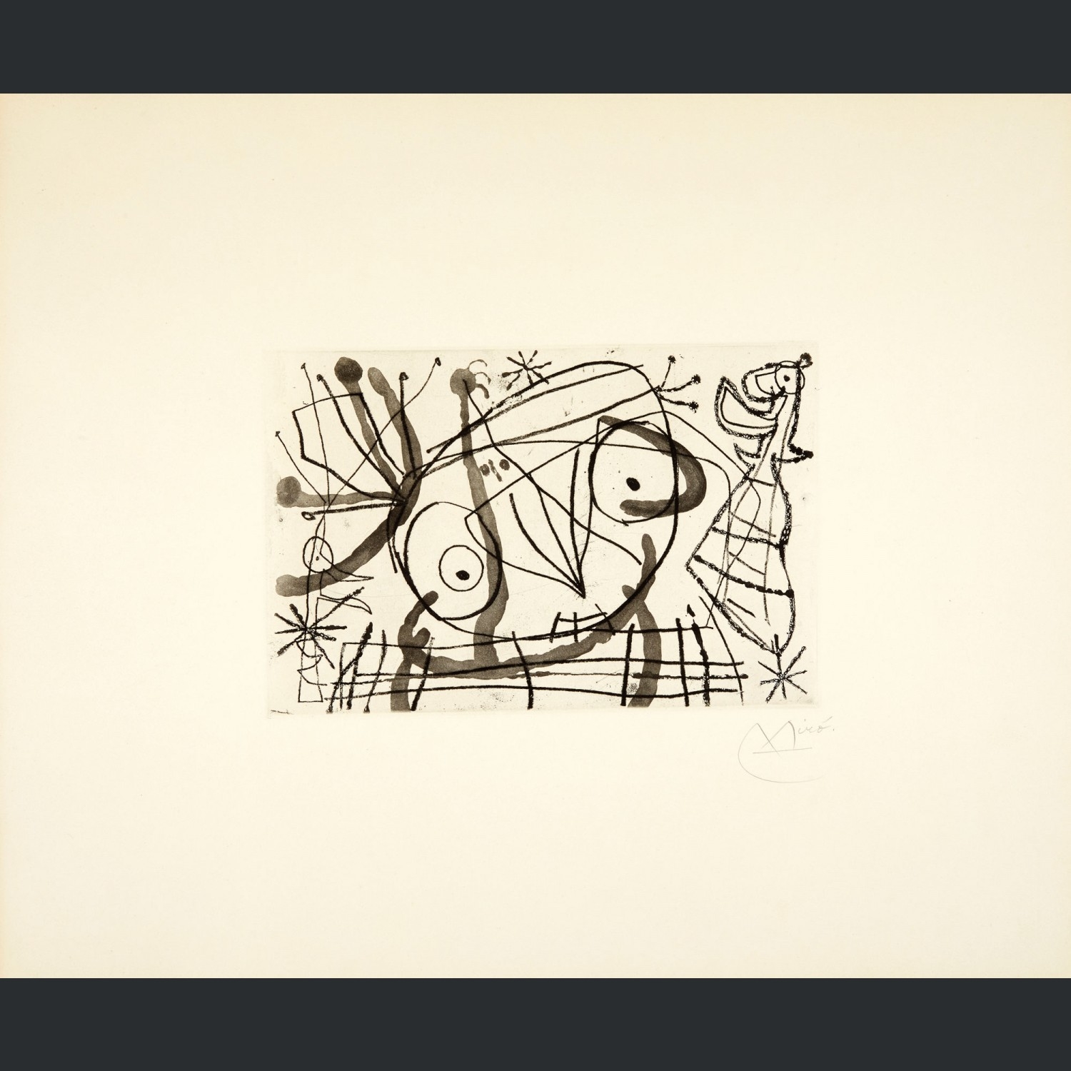 CHAR - Le Chien De Coeur | Lithographie Originale De Miro Reliée Par Louise Bescond (1969, édition Originale Signée)