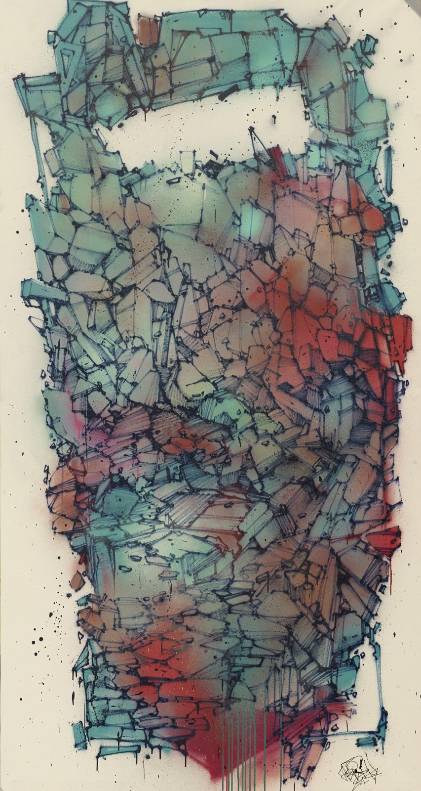 Artwork by Shure, Sans titre, Made of Aerosol on canvas