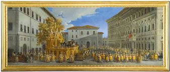 Johann Paul Schor's Golden Float. The ephemeral splendour of the Baroque carnival - Uffizi Galleries, Palazzo Pitti