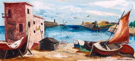Shoreham Harbour Sussex by Elaine Haxton, 1949