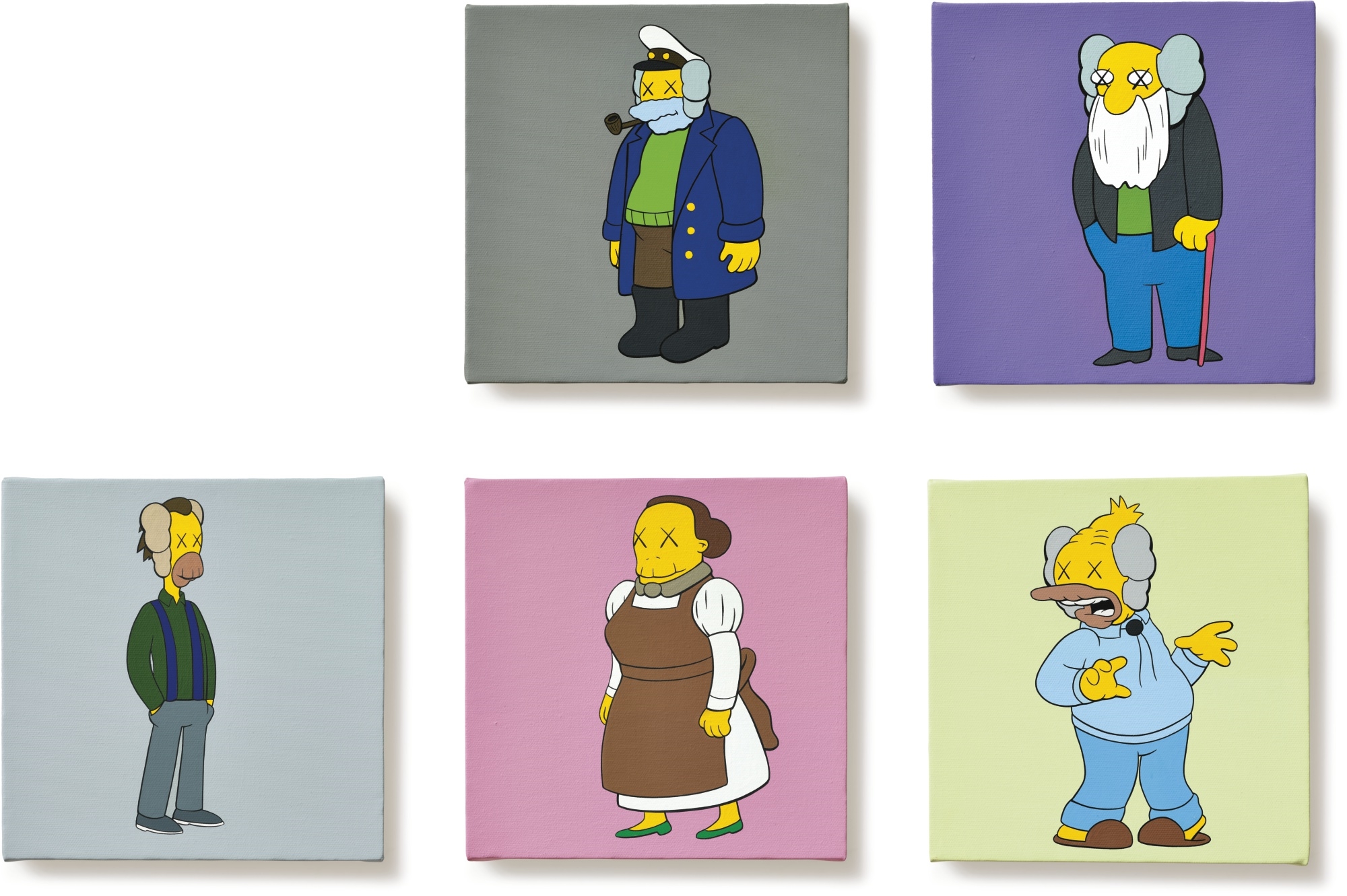 KAWS | KIMPSONS SERIES (FIVE WORKS) (2005) | MutualArt