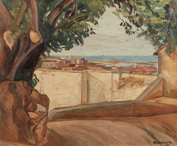 Le port d'Alger vu des hauteurs by Simon Mondzain, 1927