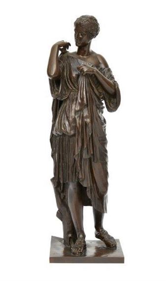 A French bronze model of Diana de Gabies by Achille Collas