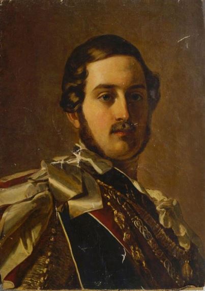 Franz Xaver Winterhalter Portrait of Prince Albert, wearing the robes