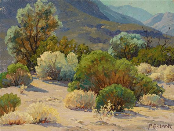 Desert scenes (a group of four) by Paul Grimm
