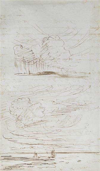 Storm clouds: two studies on one sheet ( recto ) by John Constable