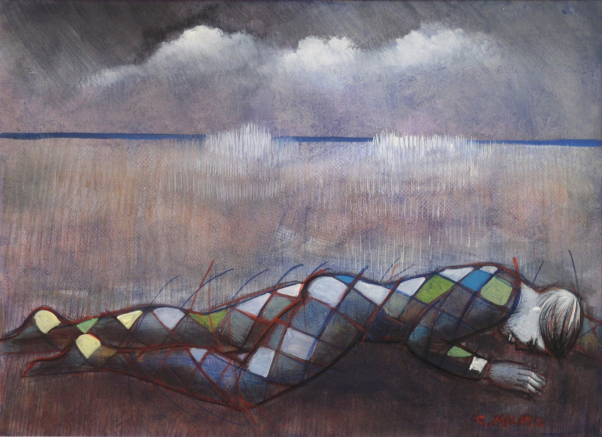 Artwork by Guglielmo Malato, Arlecchino, Made of Oil on canvas