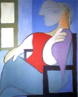Pablo Picasso | Femme assise pres d'une fenetre(Marie Therese