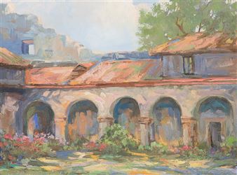 Plaza Garden (San Juan Capistrano Mission) - Bruce Sanford Day