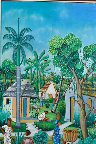 A Village Scene by Louines Mentor