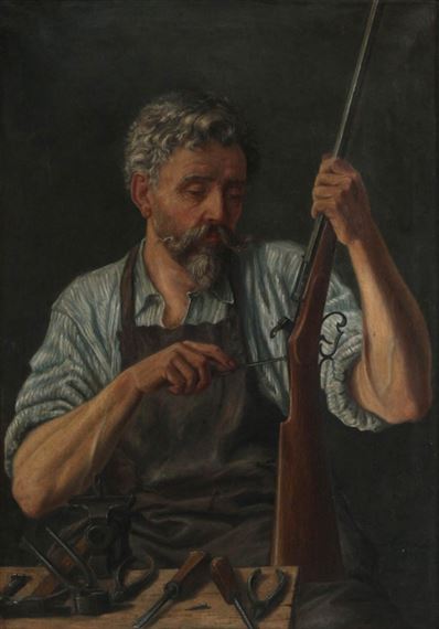 Repairing the Shotgun by Karel Baerwaldt, 1909