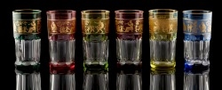 Artwork by Val Saint Lambert, 12 Works: Suite de douze verres à long drink, Made of Cut crystal