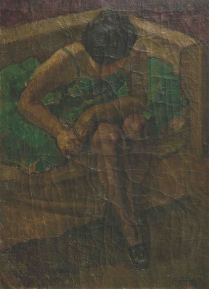 Bailarina con Vestido Verde by Manuel Rose