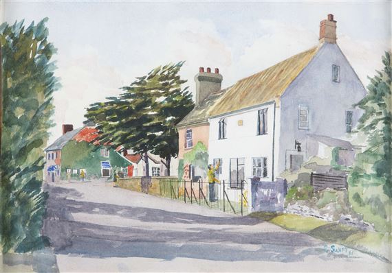 Country Village Scene by Patrick Swift