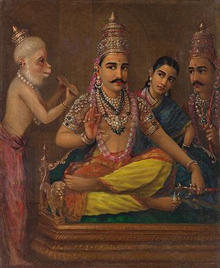 Raja Ravi Varma | Hanuman`s Discourse (Circa 1870) | MutualArt