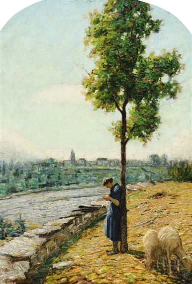 Summer afternoon in Prestine by Carlo Fornara, 1935