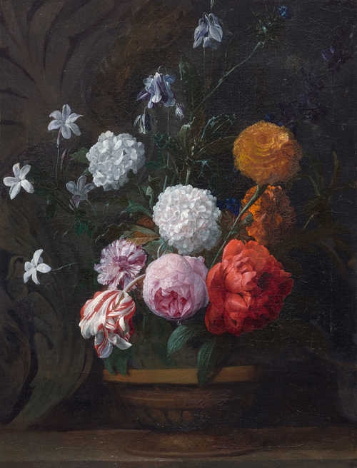 Artwork by Nicolaes van Veerendael, Still life of flowers, Made of Oil on canvas