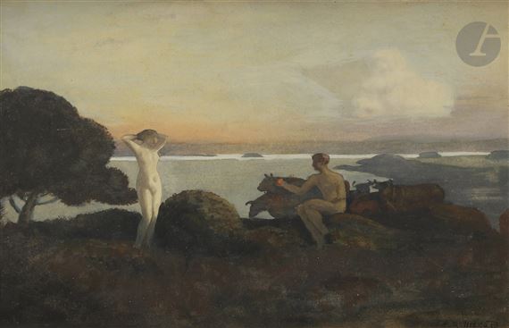 Marie Auguste Emile René Menard | Le jugement de Pâris (1909) | MutualArt