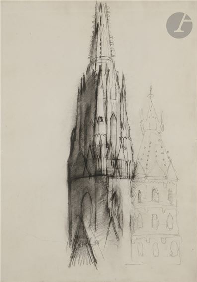 Vienne, cathédrale Saint-Étienne (Stephansdom) by Herbert Boeckl, 1946