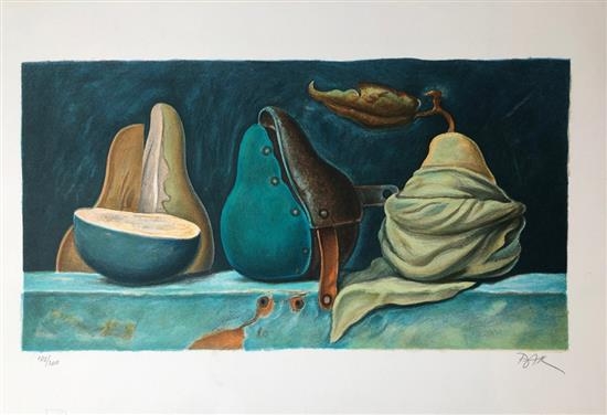 Artwork by Samuel Bak, Pears, Made of lithograph
