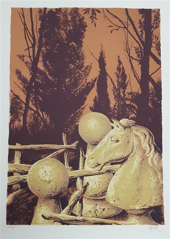 Artwork by Samuel Bak, Chess, Made of lithograph