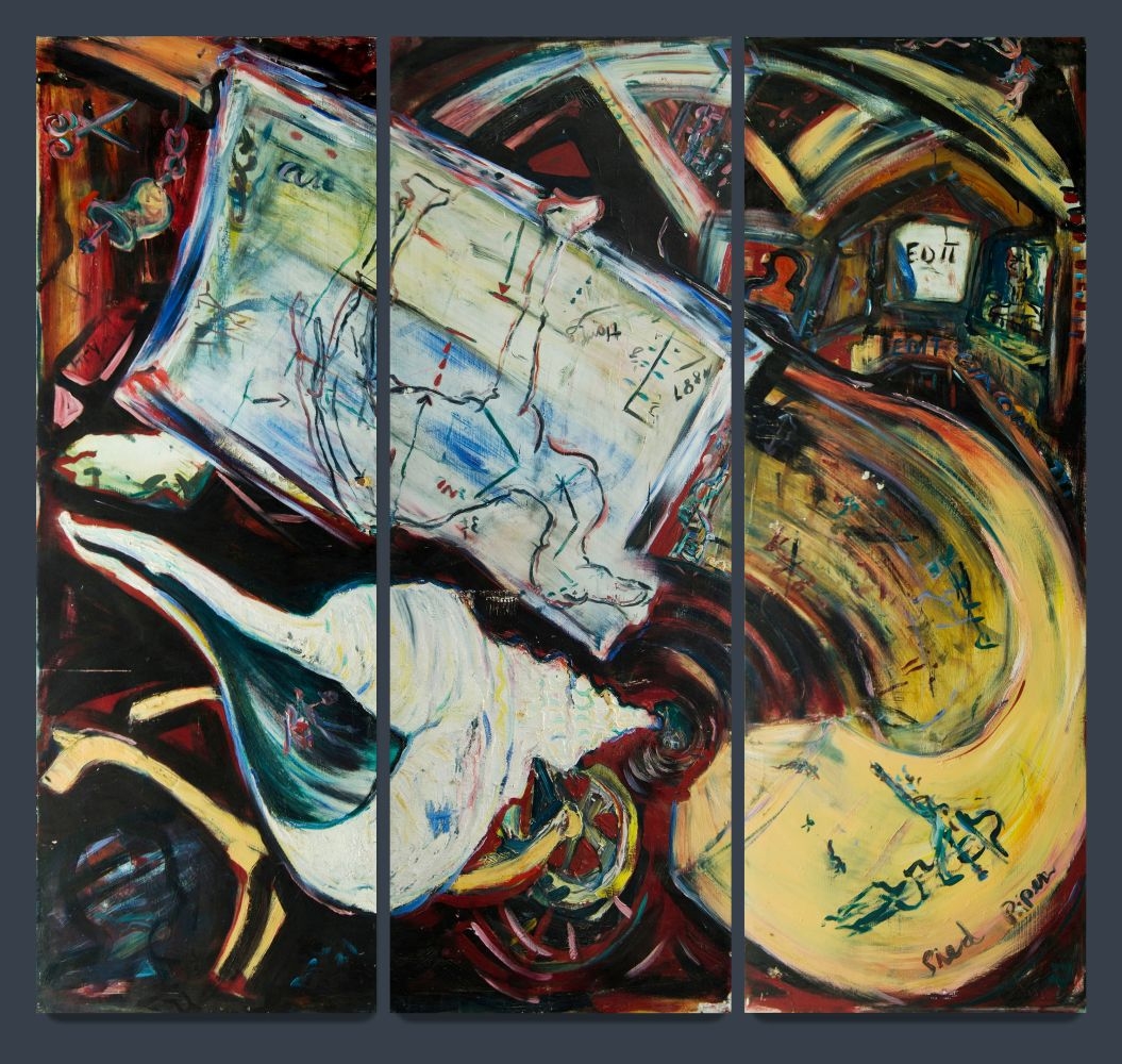 Artwork by Rodney Pople, Untitled - Three Panels, Made of Oil on Panel Triptych