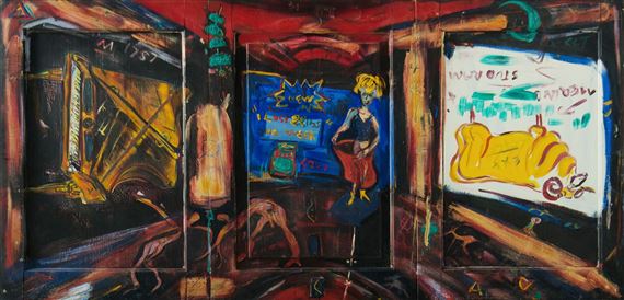 Untitled - Three Panels by Rodney Pople